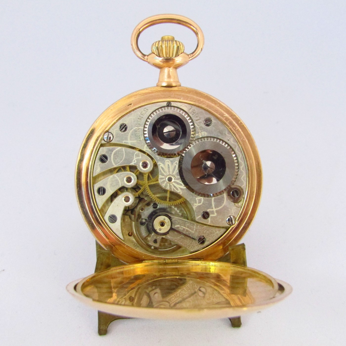 LONGINES. Reloj de bolsillo, saboneta y remontoir. Oro 18k. Suiza, año 1911. LONGINES. Reloj de bolsillo, saboneta y remontoir. Oro 18k. Suiza, año 1911.
