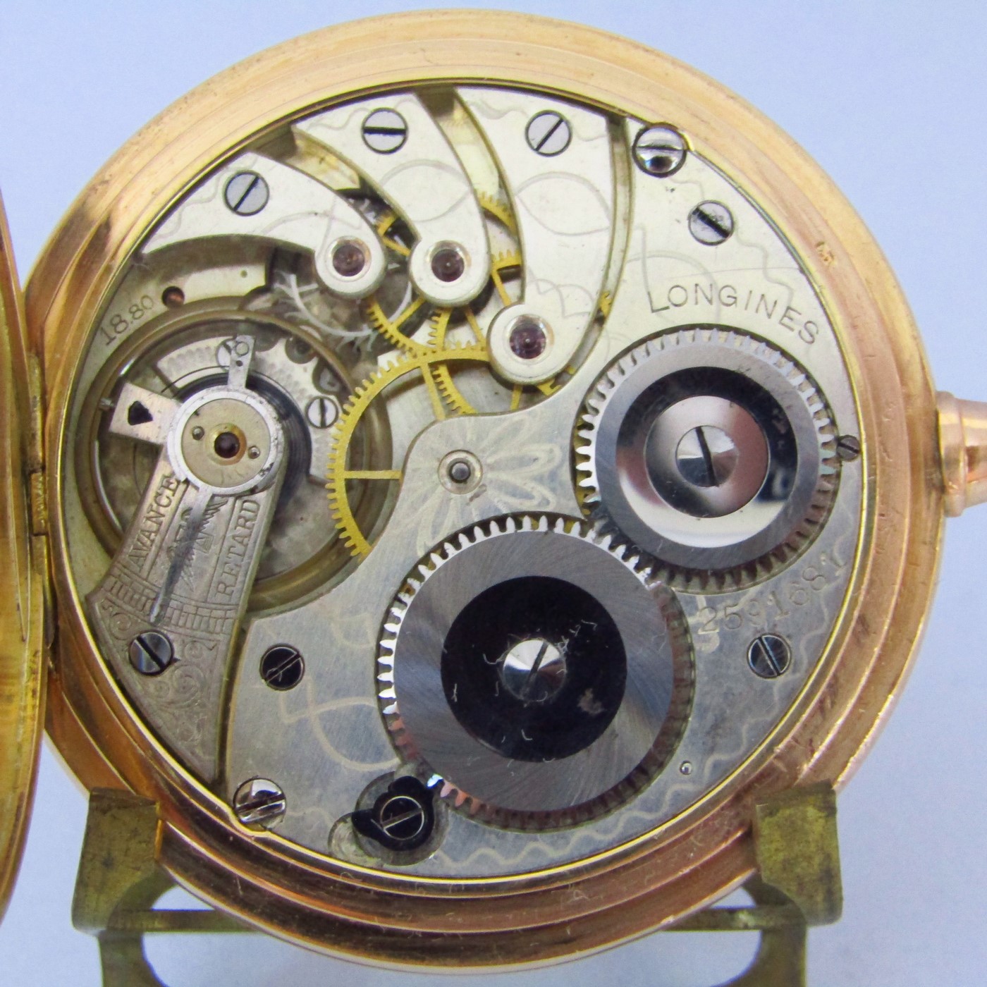 LONGINES. Reloj de bolsillo, saboneta y remontoir. Oro 18k. Suiza, año 1911. LONGINES. Reloj de bolsillo, saboneta y remontoir. Oro 18k. Suiza, año 1911.