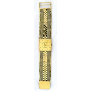 JUVENIA AUTOMATIC. Reloj automático de pulsera para caballero. Oro 18k. Suiza, ca. 1960
