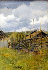 JOSÉ LUPIAÑEZ CARRASCO. (1864-1938). Óleo sobre tabla. “Paisaje”