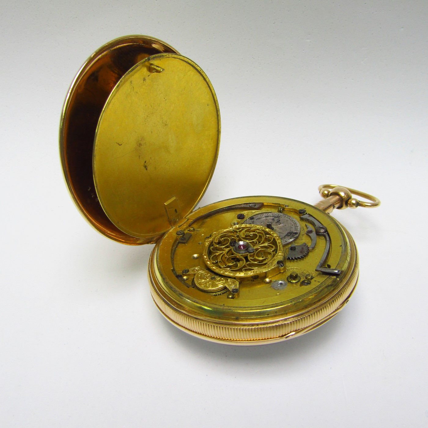 Reloj francés de Bolsillo para caballero, lepine, repetición horas y cuartos. Oro 18k. Ca. 1800. Reloj francés de Bolsillo para caballero, lepine, repetición horas y cuartos. Oro 18k. Ca. 1800.