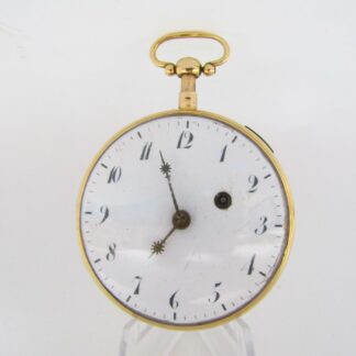 Reloj francés de Bolsillo para caballero, lepine, repetición horas y cuartos. Oro 18k. Ca. 1800.