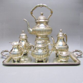 Coffee set in silver. Spain. 20th century.