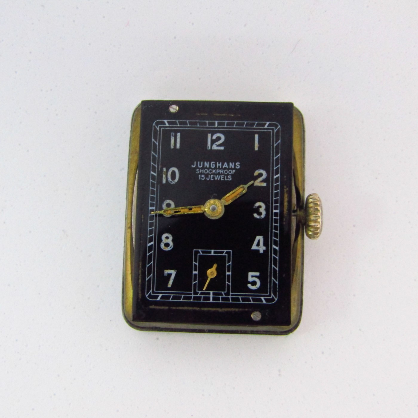 JUNGHANS SHOCKPROOF. Reloj de pulsera para caballero. Acero Inoxidable. Alemania, ca. 1940. JUNGHANS SHOCKPROOF. Reloj de pulsera para caballero. Acero Inoxidable. Alemania, ca. 1940.