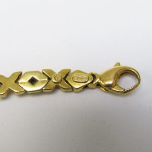 Pulsera de Oro de 18k con 14 Diamantes talla Brillante de 0,55 ct. (G-H/VS1-2). 21,20 gr.