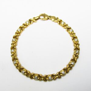 Pulsera de Oro de 18k con 14 Diamantes talla Brillante de 0,55 ct. (G-H/VS1-2). 21,20 gr.
