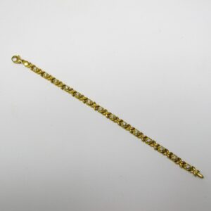 Pulsera de Oro de 18k con 14 Diamantes talla Brillante de 0,55 ct. (G-H/VS1-2). 21,20 gr.