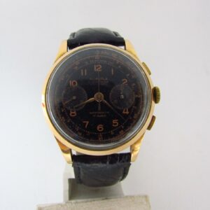 AUREOLE CHRONOGRAPHE SUISSE - Reloj Cronógrafo de pulsera. Calibre Landerón. Oro 18k. Ca. 1955