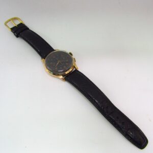 AUREOLE CHRONOGRAPHE SUISSE - Reloj Cronógrafo de pulsera. Calibre Landerón. Oro 18k. Ca. 1955