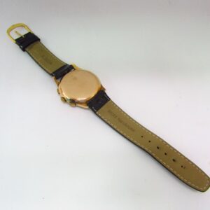 AUREOLE CHRONOGRAPHE SUISSE - Reloj Cronógrafo de pulsera. Calibre Landerón. Oro 18k. Ca. 1955