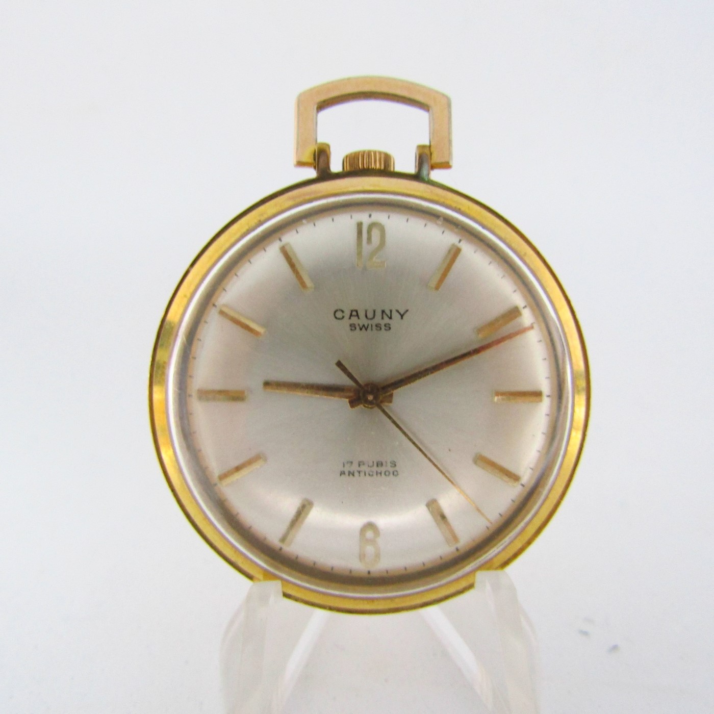 CAUNY. Reloj de Bolsillo para caballero tipo Frac, lepine y remontoir. Suiza, ca. 1970 CAUNY. Reloj de Bolsillo para caballero tipo Frac, lepine y remontoir. Suiza, ca. 1970