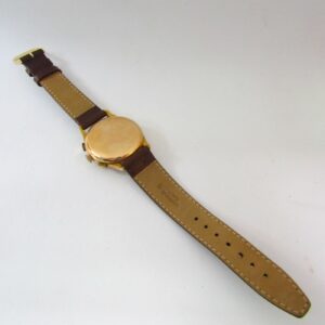 CHRONOGRAPHE SUISSE. Reloj Cronógrafo de pulsera para caballero. Oro 18k. Suiza, ca. 1950