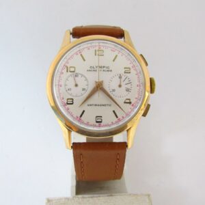 Olympic Cronographe. Reloj Cronógrafo de caballero. Oro 18k. Circa. 1950.