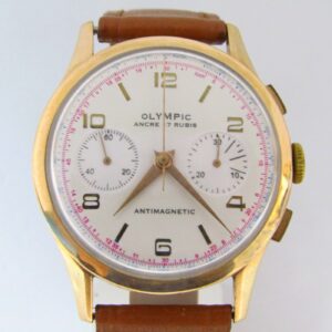 Olympic Cronographe. Reloj Cronógrafo de caballero. Oro 18k. Circa. 1950.