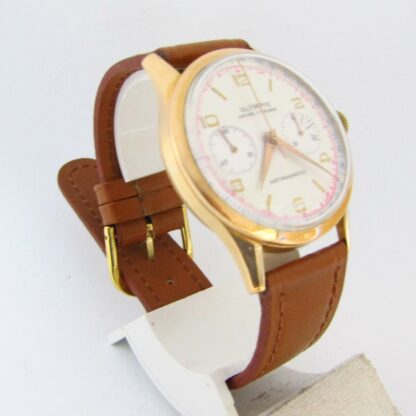 Olympic Cronographe. Reloj Cronógrafo de caballero. Oro 18k. Circa. 1950.