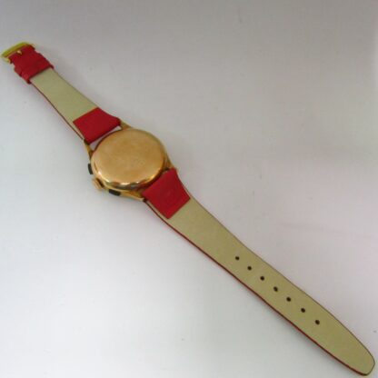 Chronograph Armbanduhr für Männer. CORANIC Marke. 18 Karat Gold. Schweiz, ca. 1950