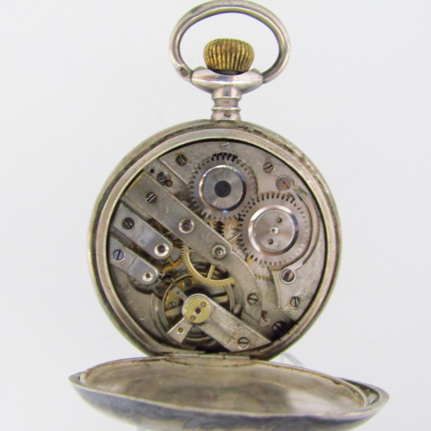 Reloj de bolsillo para caballero, saboneta y remontoir. Plata. Suiza, ca. 1900 Reloj de bolsillo para caballero, saboneta y remontoir. Plata. Suiza, ca. 1900