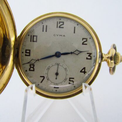 CYMA. Reloj de bolsillo Saboneta y remontoir. Oro 18k. Ca. 1915.