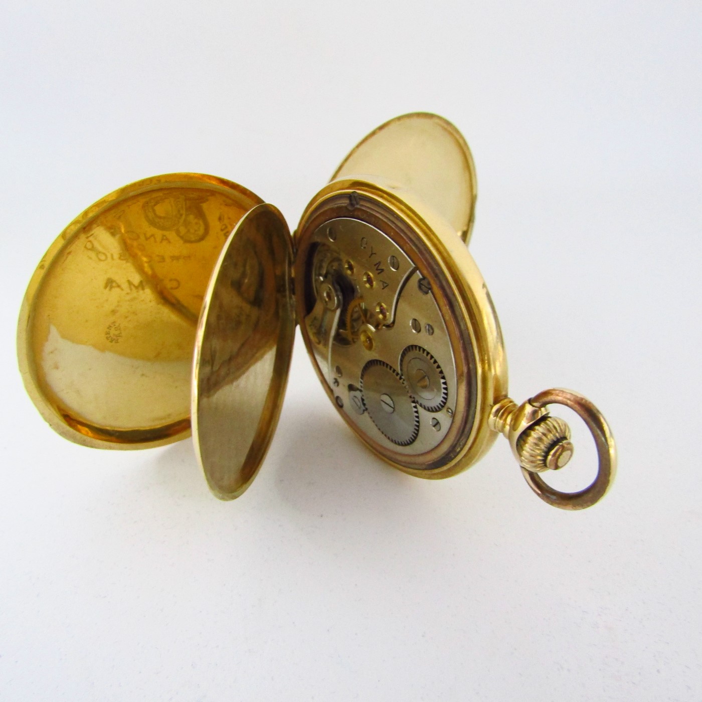 CYMA. Reloj de bolsillo Saboneta y remontoir. Oro 18k. Ca. 1915. CYMA. Reloj de bolsillo Saboneta y remontoir. Oro 18k. Ca. 1915.