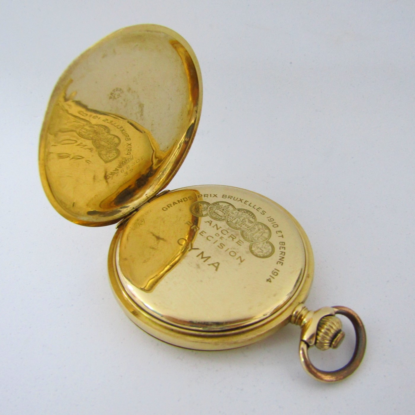 CYMA. Reloj de bolsillo Saboneta y remontoir. Oro 18k. Ca. 1915. CYMA. Reloj de bolsillo Saboneta y remontoir. Oro 18k. Ca. 1915.