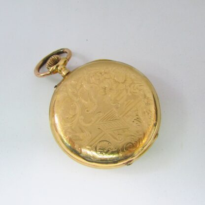 Jules and Georges Perret (GPE). Reloj de bolsillo saboneta. Oro 18k. Suiza, ca. 1904.