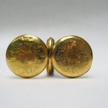 Jules und Georges Perret (GPE). Taschenuhr sabotieren. 18 Karat Gold. Schweiz, ca. 1904.