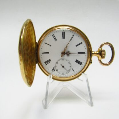 Jules and Georges Perret (GPE). Sabotage pocket watch. 18k gold. Switzerland, ca. 1904.