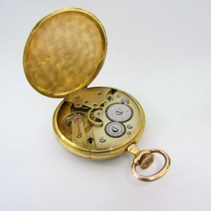 LANCO. Reloj de Bolsillo Lepine y remontoir. Oro 18k. Suiza, ca. 1940.