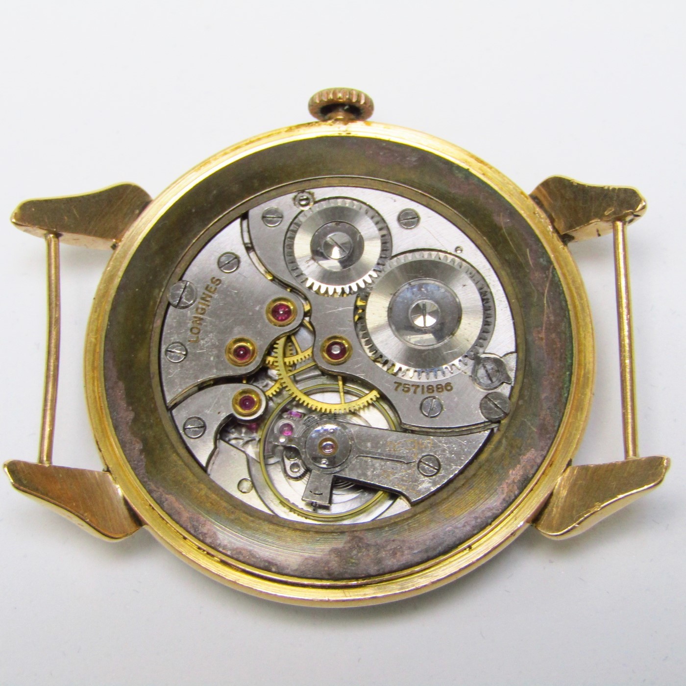 LONGINES. Reloj de pulsera para caballero. Oro 18k. Suiza, Ca. 1945 LONGINES. Reloj de pulsera para caballero. Oro 18k. Suiza, Ca. 1945