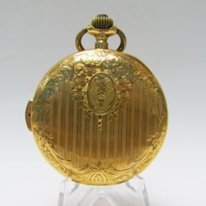 Perret & Berthoud (Le Locle). Reloj de repetición a minutos, saboneta y remontoir. Circa. 1910. Oro 18k.