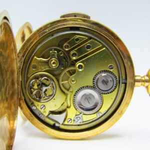 Perret & Berthoud (Le Locle). Reloj de repetición a minutos, saboneta y remontoir. Circa. 1910. Oro 18k.