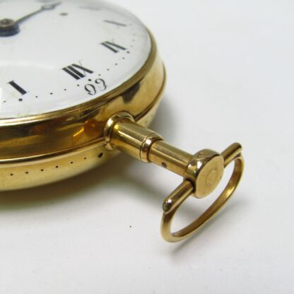 French Quarter Repeat Pocket Watch, Verge Fusee. Circa, 1850. 18k gold.