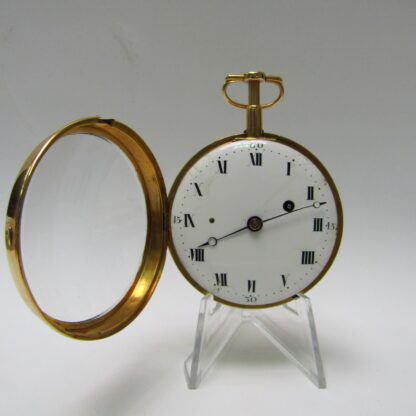 Reloj de Bolsillo Francés de Repetición a cuartos, Verge Fusee. Circa, 1850. Oro 18k.