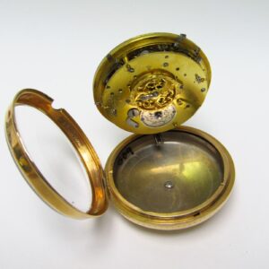 Reloj de Bolsillo Francés de Repetición a cuartos, Verge Fusee. Circa, 1850. Oro 18k.