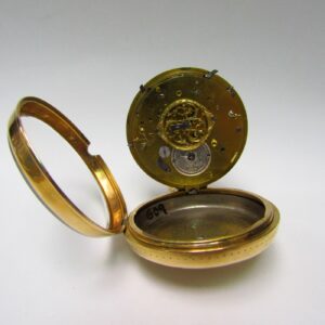 Reloj de Bolsillo Francés de Repetición a cuartos, Verge Fusee. Circa, 1850. Oro 18k.