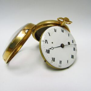 Reloj de Bolsillo Francés de Repetición a cuartos, Verge Fusee. Circa, 1850. Oro 18k.