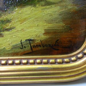 JOSÉ Mª TAMBURINI Y DALMAU. (1856 -1932). Óleo sobre tabla.