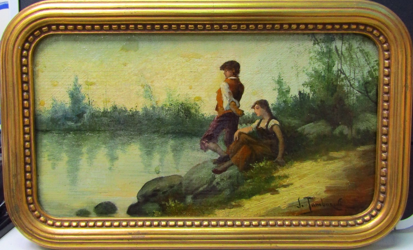 JOSÉ Mª TAMBURINI Y DALMAU. (1856 -1932). Óleo sobre tabla. JOSÉ Mª TAMBURINI Y DALMAU. (1856 -1932). Óleo sobre tabla.