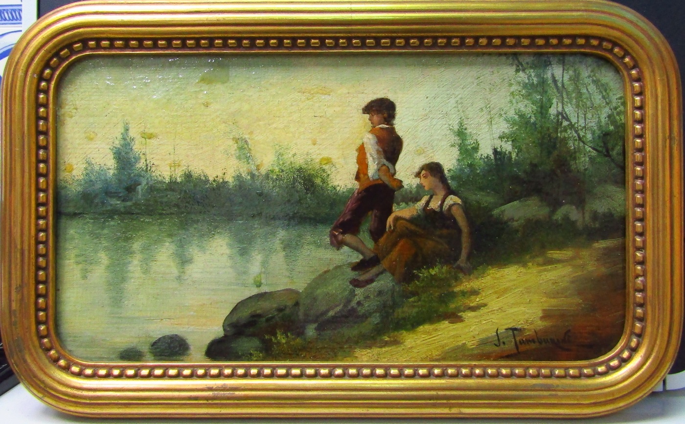 JOSÉ Mª TAMBURINI Y DALMAU. (1856 -1932). Óleo sobre tabla. JOSÉ Mª TAMBURINI Y DALMAU. (1856 -1932). Óleo sobre tabla.