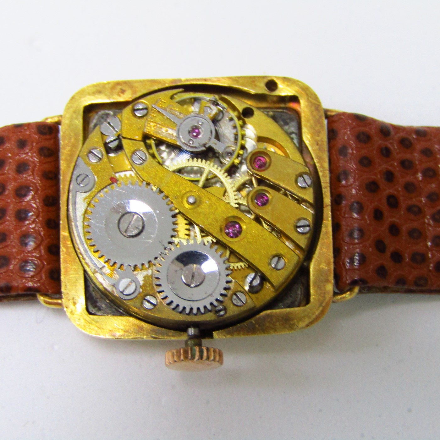 Reloj suizo de pulsera para señora. Oro 18k. Suiza, ca. 1960 Reloj suizo de pulsera para señora. Oro 18k. Suiza, ca. 1960