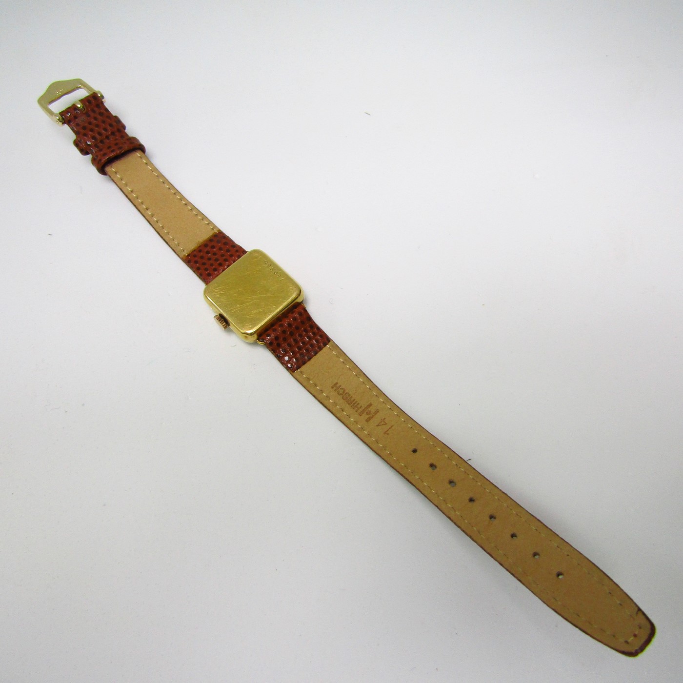 Reloj suizo de pulsera para señora. Oro 18k. Suiza, ca. 1960 Reloj suizo de pulsera para señora. Oro 18k. Suiza, ca. 1960
