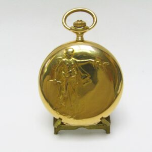 ULYSSE NARDIN. Magnífico Reloj de Bolsillo para caballero, saboneta y remontoir. Oro 18k. Suiza, ca. 1900.