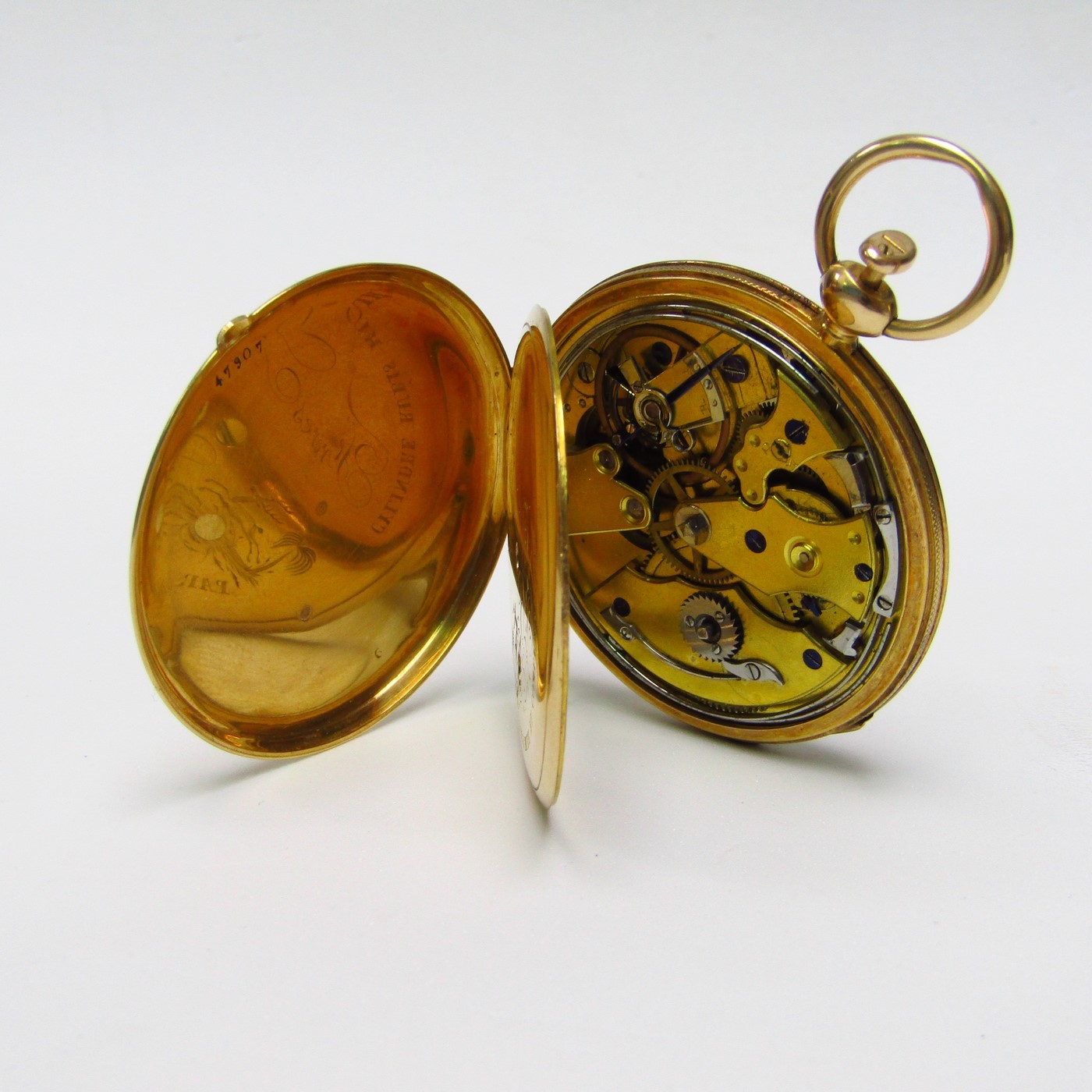 FRERES MELLY. Reloj de Bolsillo, Lepine, Repetición de Horas y cuartos. Oro 18k. Suiza, ca. 1850. FRERES MELLY. Reloj de Bolsillo, Lepine, Repetición de Horas y cuartos. Oro 18k. Suiza, ca. 1850.
