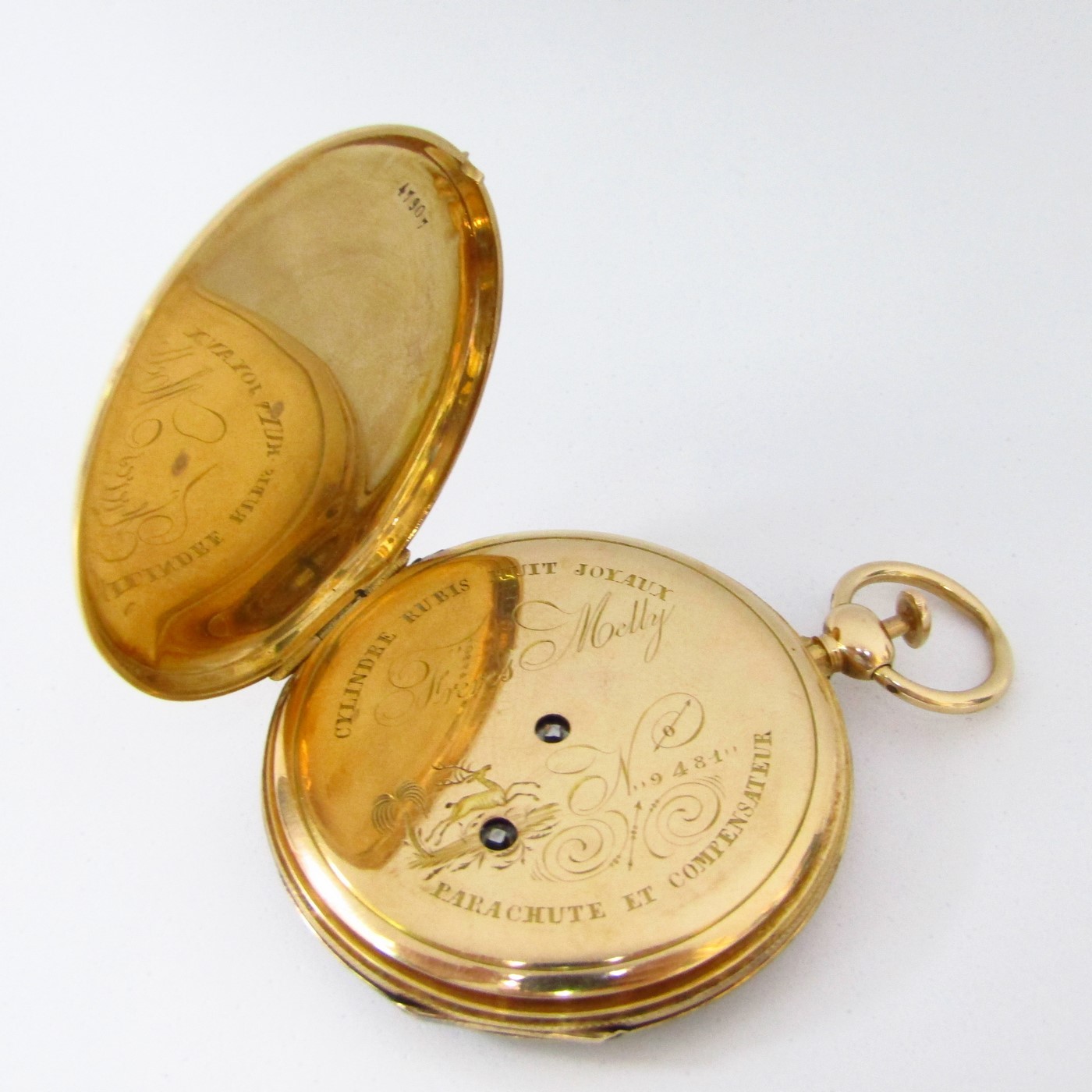 FRERES MELLY. Reloj de Bolsillo, Lepine, Repetición de Horas y cuartos. Oro 18k. Suiza, ca. 1850. FRERES MELLY. Reloj de Bolsillo, Lepine, Repetición de Horas y cuartos. Oro 18k. Suiza, ca. 1850.