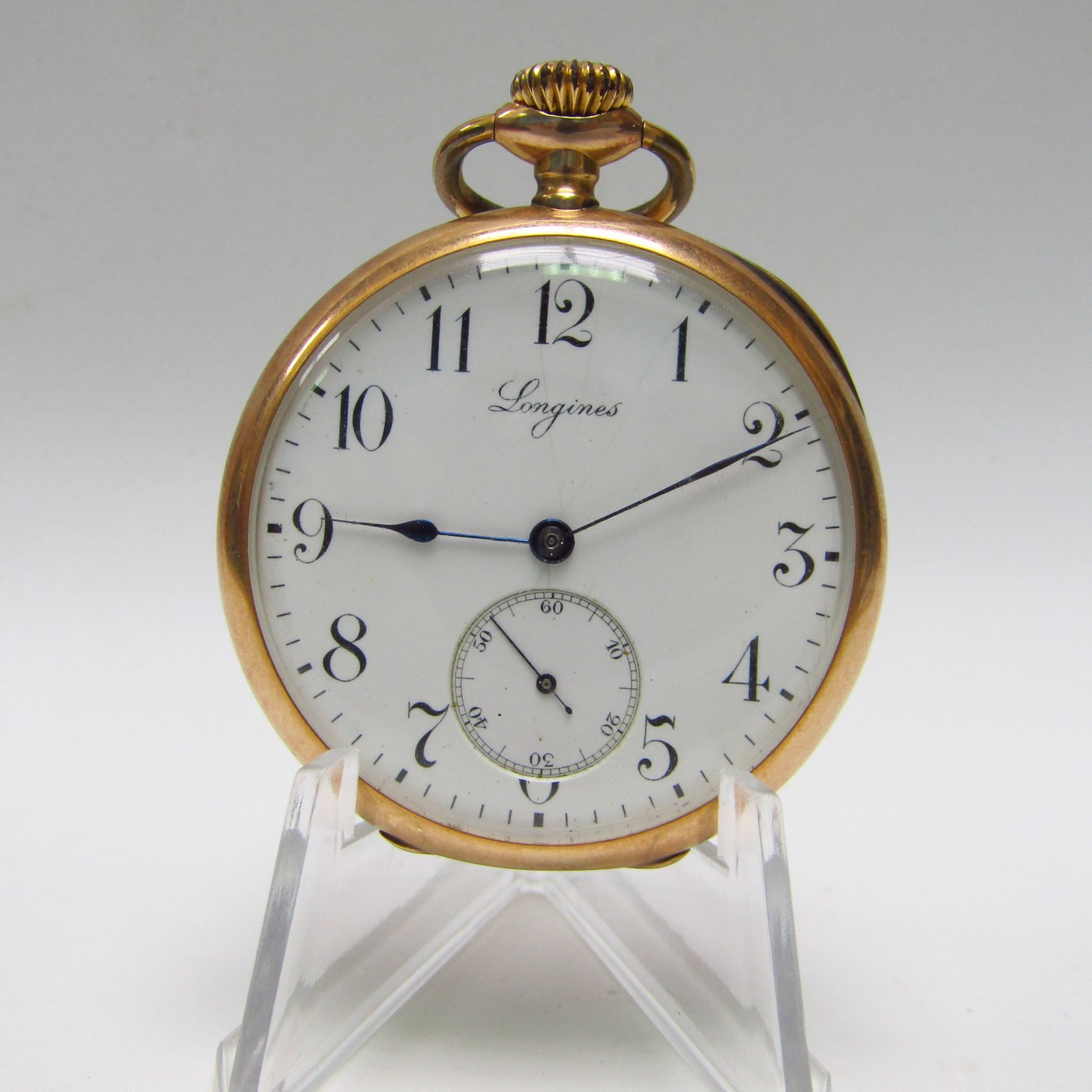 LONGINES. Lepine and remontoir pocket watch. 14k gold. Switzerland, year  1901. Figaro auctions