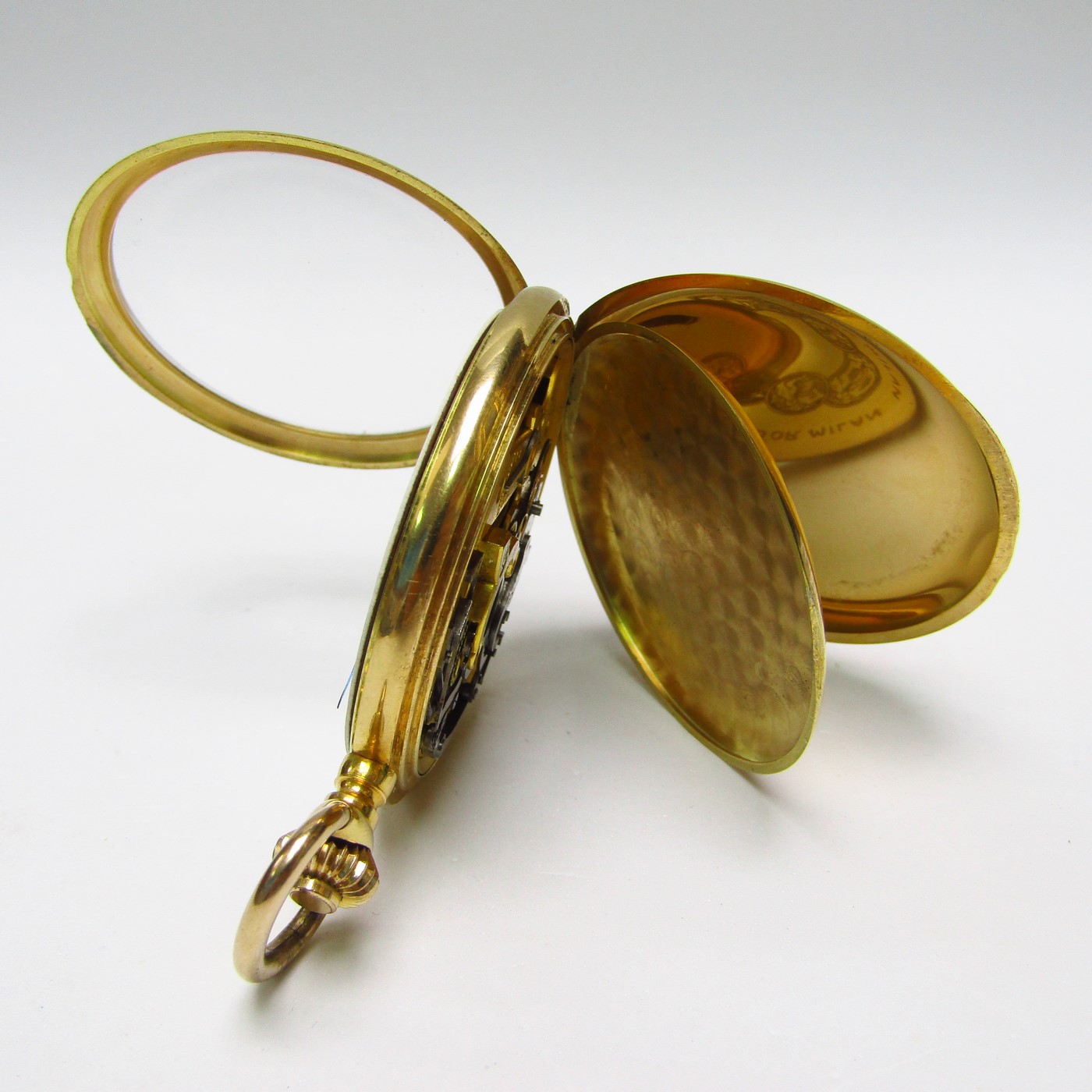 UNIVERSAL WATCH. Reloj Cronógrafo de bolsillo, lepine y remontoir. Oro 18k. Suiza, ca. 1910. UNIVERSAL WATCH. Reloj Cronógrafo de bolsillo, lepine y remontoir. Oro 18k. Suiza, ca. 1910.