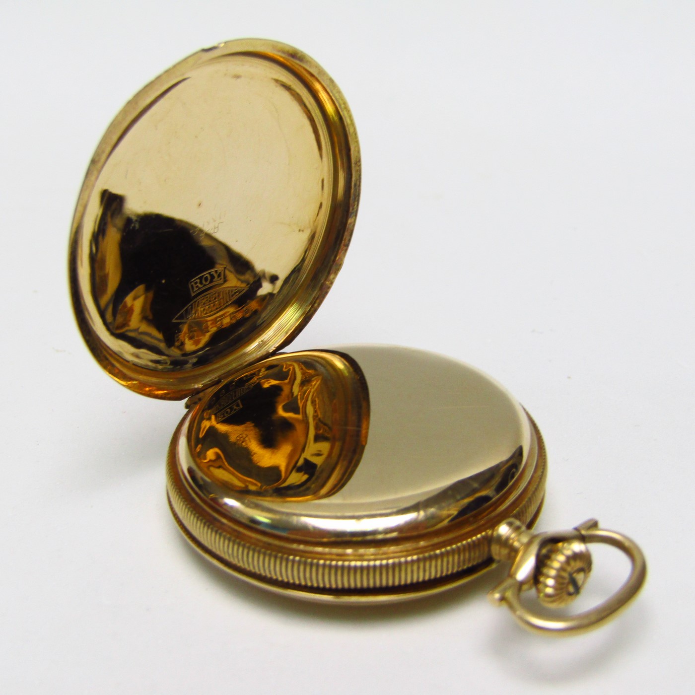 WALTHAM. Reloj de colgar, saboneta y remontoir. Oro 14k. USA, año 1907 WALTHAM. Reloj de colgar, saboneta y remontoir. Oro 14k. USA, año 1907