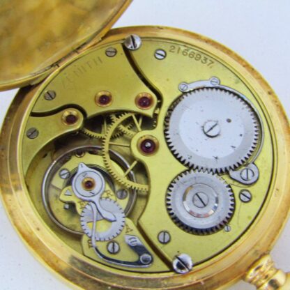 ZENITH. Reloj de Bolsillo, lepine y remontoir. Oro 18k. Suiza. Año 1918