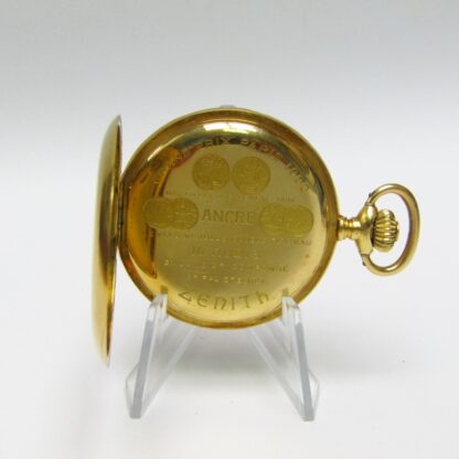 ZENITH. Pocket watch, lepine and remontoir. 18k gold. Swiss. Year 1918