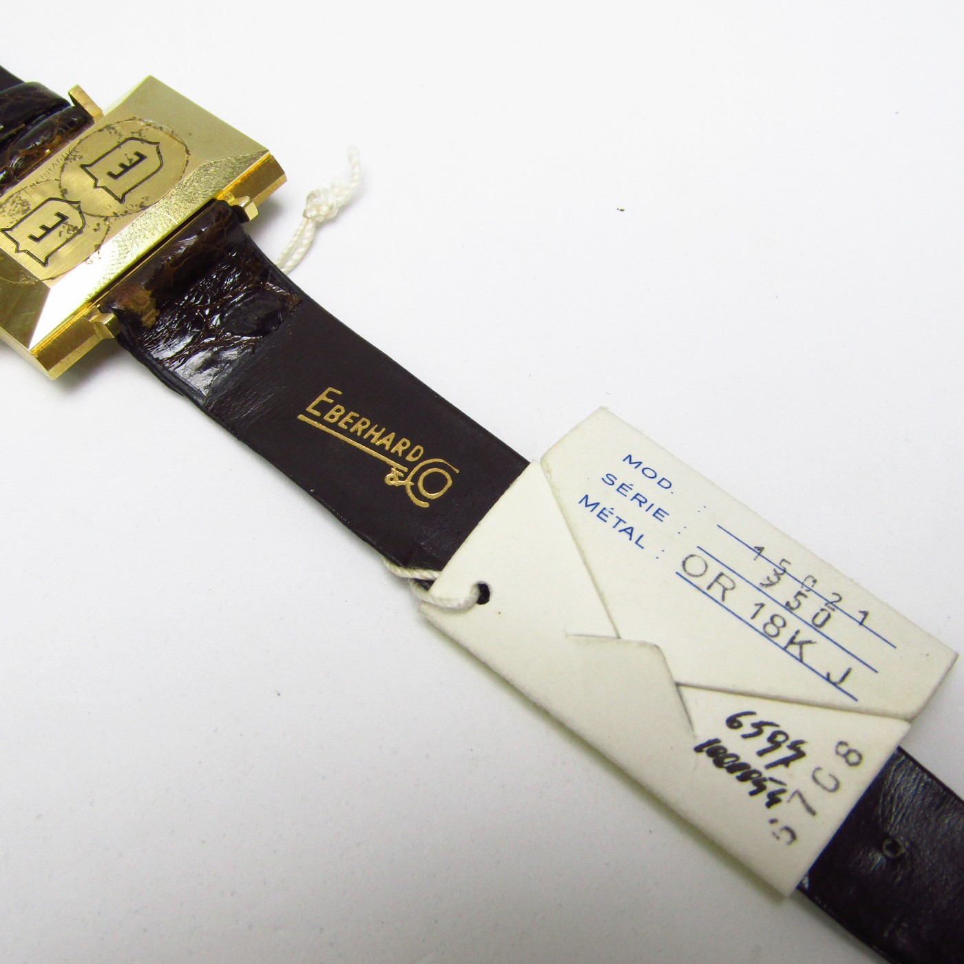 EBERHARD & Co. Reloj de pulsera unisex. Oro 18k. Suiza, ca. 1960. EBERHARD & Co. Reloj de pulsera unisex. Oro 18k. Suiza, ca. 1960.